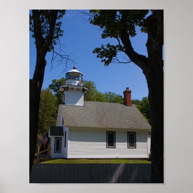 Póster Faro de Mission Point, Michigan (Frente)