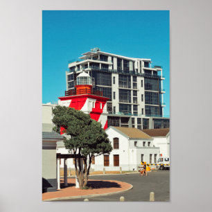 Póster Faro de Mouille Point en Ciudad del Cabo, Sudáfric