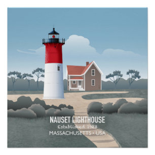 Póster Faro de Nauset
