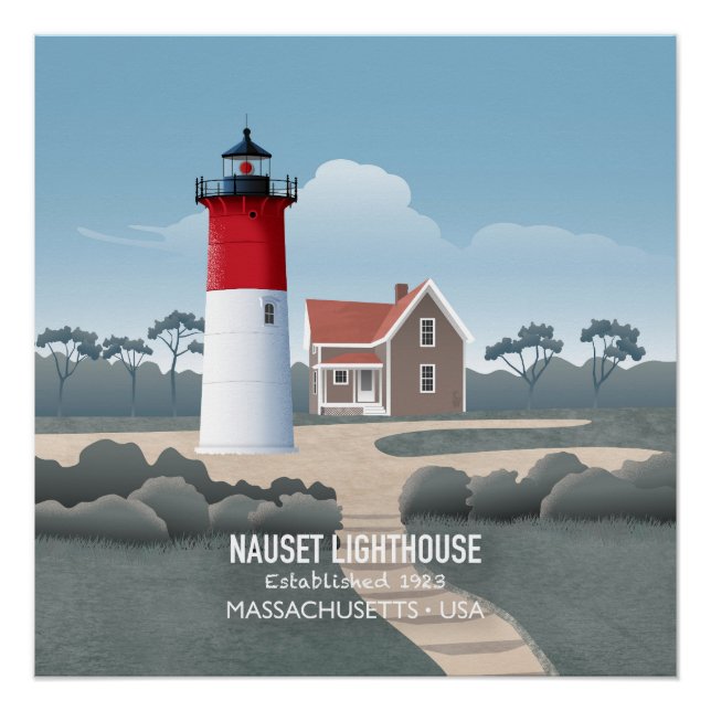 Póster Faro de Nauset (Anverso)