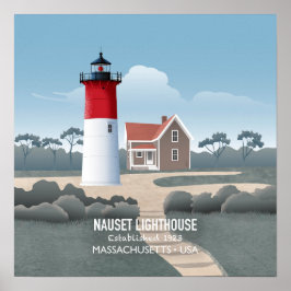 Póster Faro de Nauset