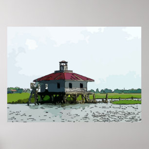 Póster Faro de New Orleans Old Rigolets