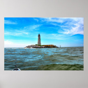 Póster Faro de New Point Comfort - Bahía de Mobjack