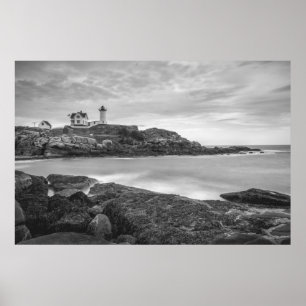 Póster Faro de nubble de Cape Neddick, York, Estados Unid
