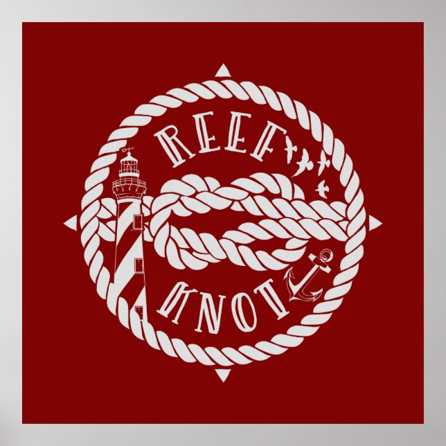 Póster Faro de nudo de arrecife (Frente)