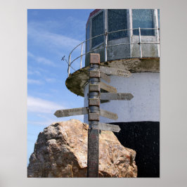 Póster Faro de Old Cape Point, Sudáfrica