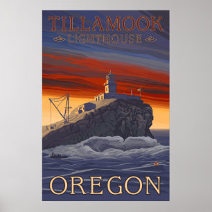 Póster Faro de Oregón - Tillamook