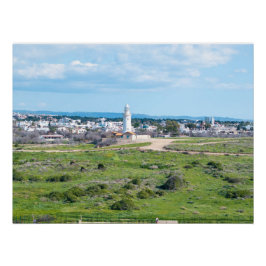 Póster Faro de Paphos, Chipre