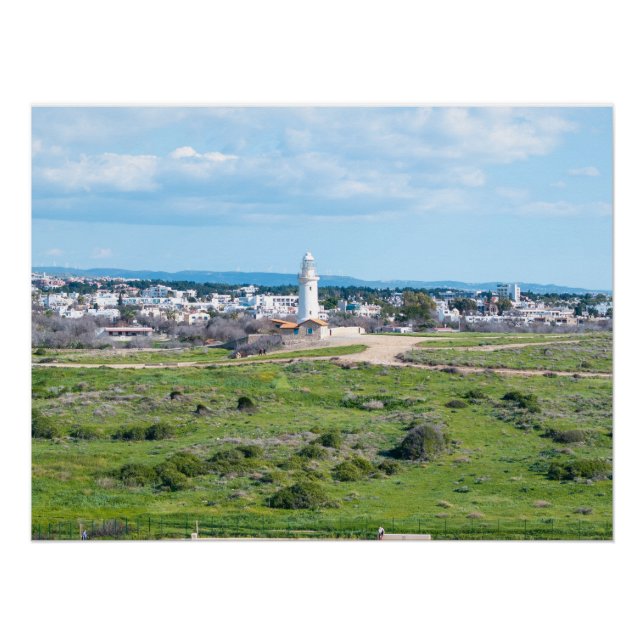 Póster Faro de Paphos, Chipre (Anverso)