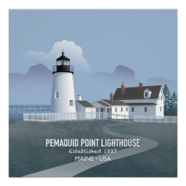 Póster Faro de Pemaquid Point