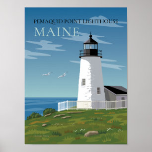 Póster Faro de Pemaquid Point