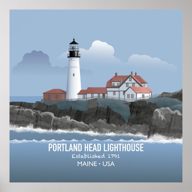 Póster Faro de Portland Head (Frente)