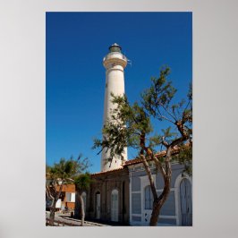 Póster Faro de Punta Secca, Sicilia, Italia