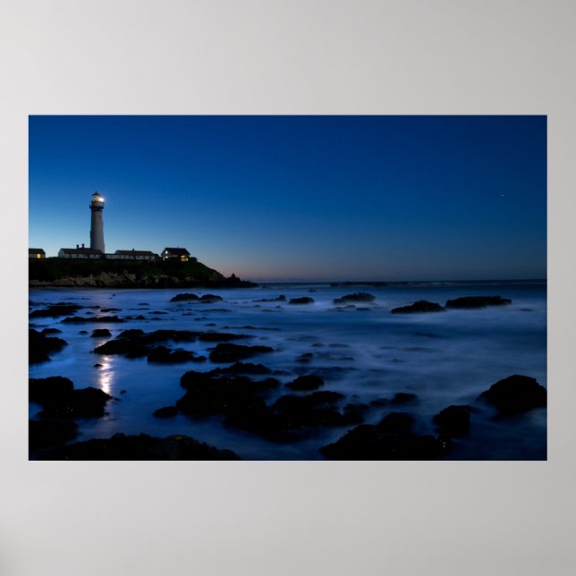 Póster Faro de puntos de pichón | Half Moon Bay, Ca (Frente)