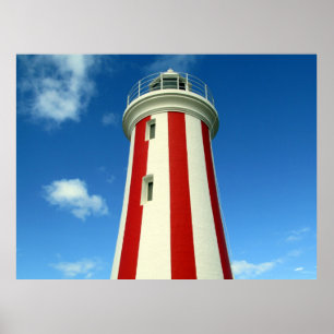 Póster faro de rayas