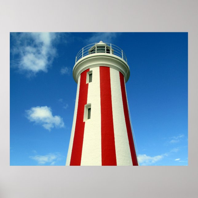 Póster faro de rayas (Frente)