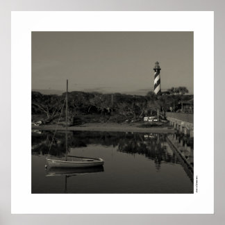 Póster Faro de San Agustín temprano por la mañana