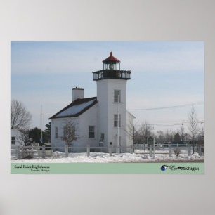 Póster Faro de Sand Point - Escanaba, MI