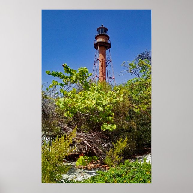 Póster Faro De Sanibel Bajo Cielos Claros (Frente)