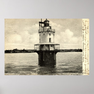 Póster Faro de Spring Point, Portland Maine 1905
