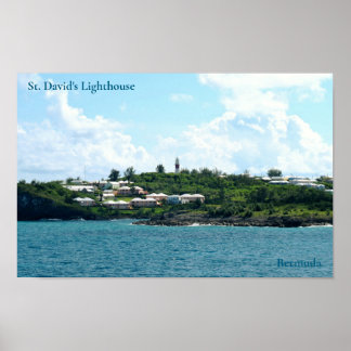 Póster Faro de St. David, Bermudas