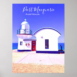 Póster Faro de Tacking Point Puerto Macquarie Australia