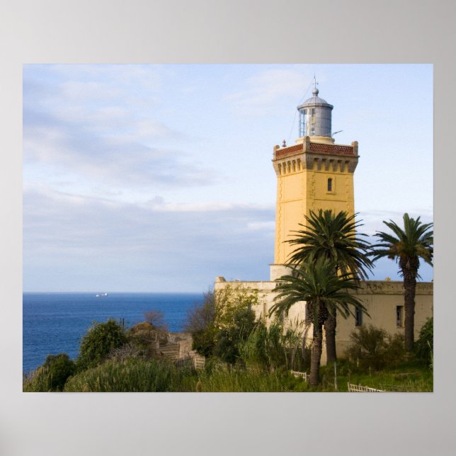 Póster Faro de Tánger Marruecos en Cabo Espartel (Frente)