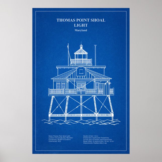 Póster Faro de Thomas Point Shoal - Maryland - AD (Frente)