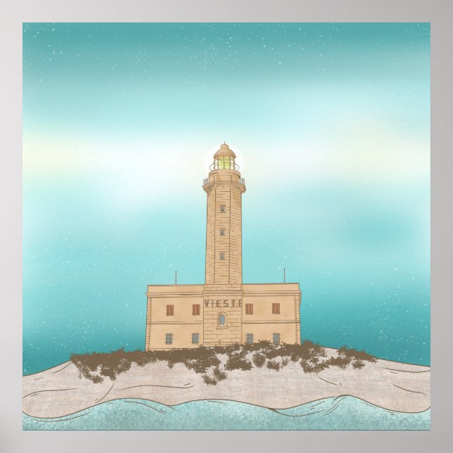 Póster Faro de Vieste Italia (Frente)