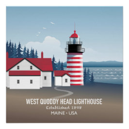 Póster Faro de West Quoddy Head