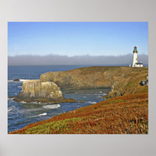 Póster Faro de Yaquina Head en Newport Oregon