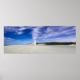 Póster Faro del muelle Frankfort del Norte, Michigan