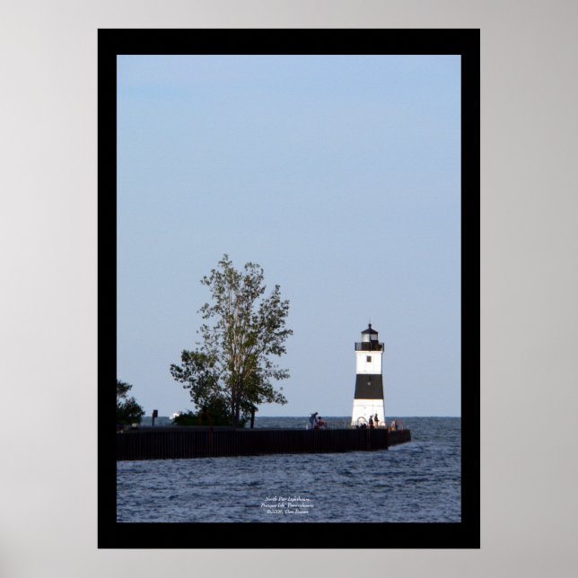 Póster Faro del muelle norte, Isla Presque, Poster de la  (Frente)