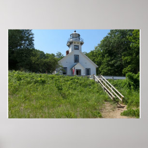 Póster Faro del punto de misión antiguo