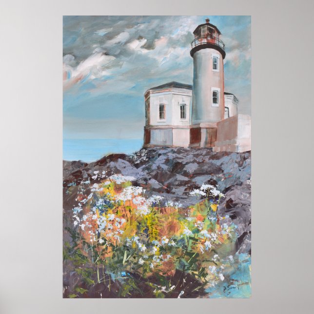 Póster Faro del río Coquille (Frente)
