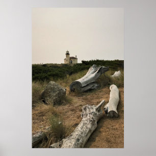 Póster Faro del río Coquille, OR