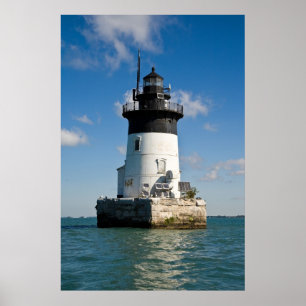 Póster Faro del río Detroit