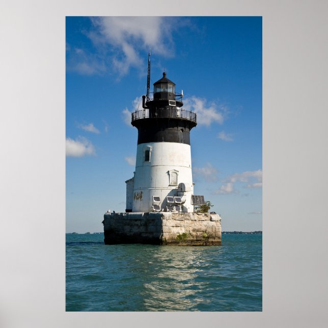 Póster Faro del río Detroit (Frente)