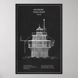 Póster Faro Duxbury Pier Light - Massachusetts – PD