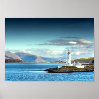 Faro Eilean Musdile Lighthouse Escocia Vista Escen