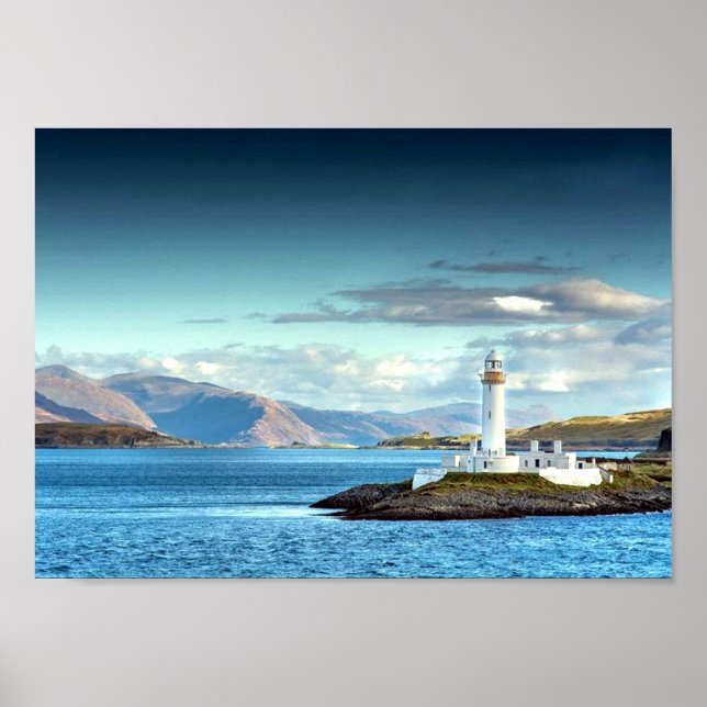 Póster Faro Eilean Musdile Lighthouse Escocia Vista Escen (Frente)