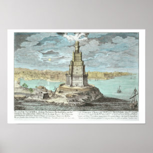 Póster Faro en Alejandría, construido por Ptolemy el Gre