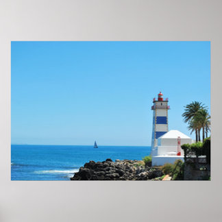 Póster Faro en Cascais, Portugal