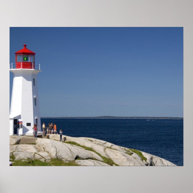 Póster Faro en Peggy's Cove, Nueva Escocia, Canadá. (Frente)