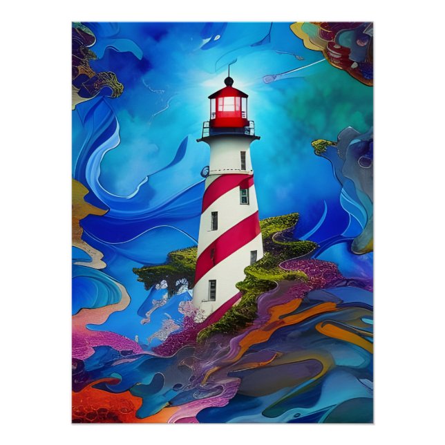 Póster Faro en una tormenta (Anverso)