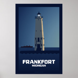 Póster Faro Frankfort, Michigan