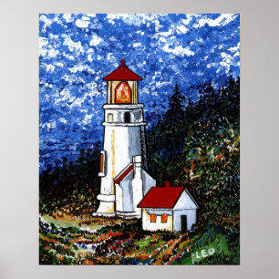 Póster Faro Heceta Head