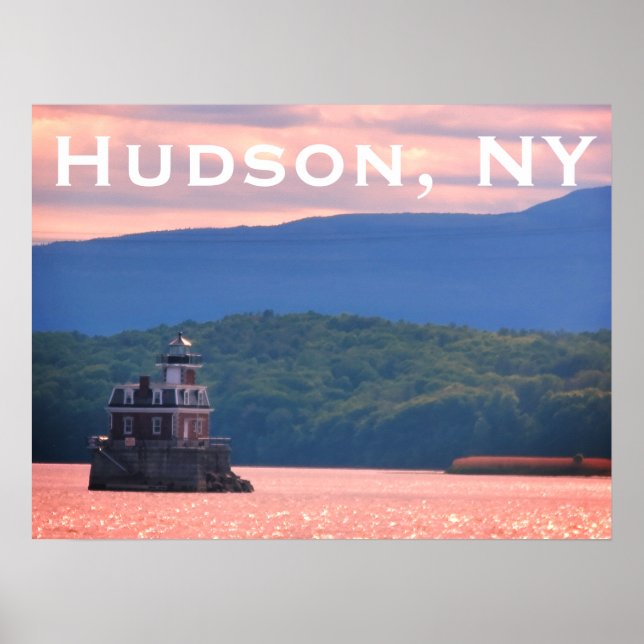 Póster Faro Hudson Athens - Hudson City Light, NY (Frente)