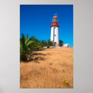 Póster Faro, Isla Robben, Ciudad del Cabo