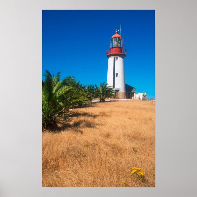 Póster Faro, Isla Robben, Ciudad del Cabo (Frente)